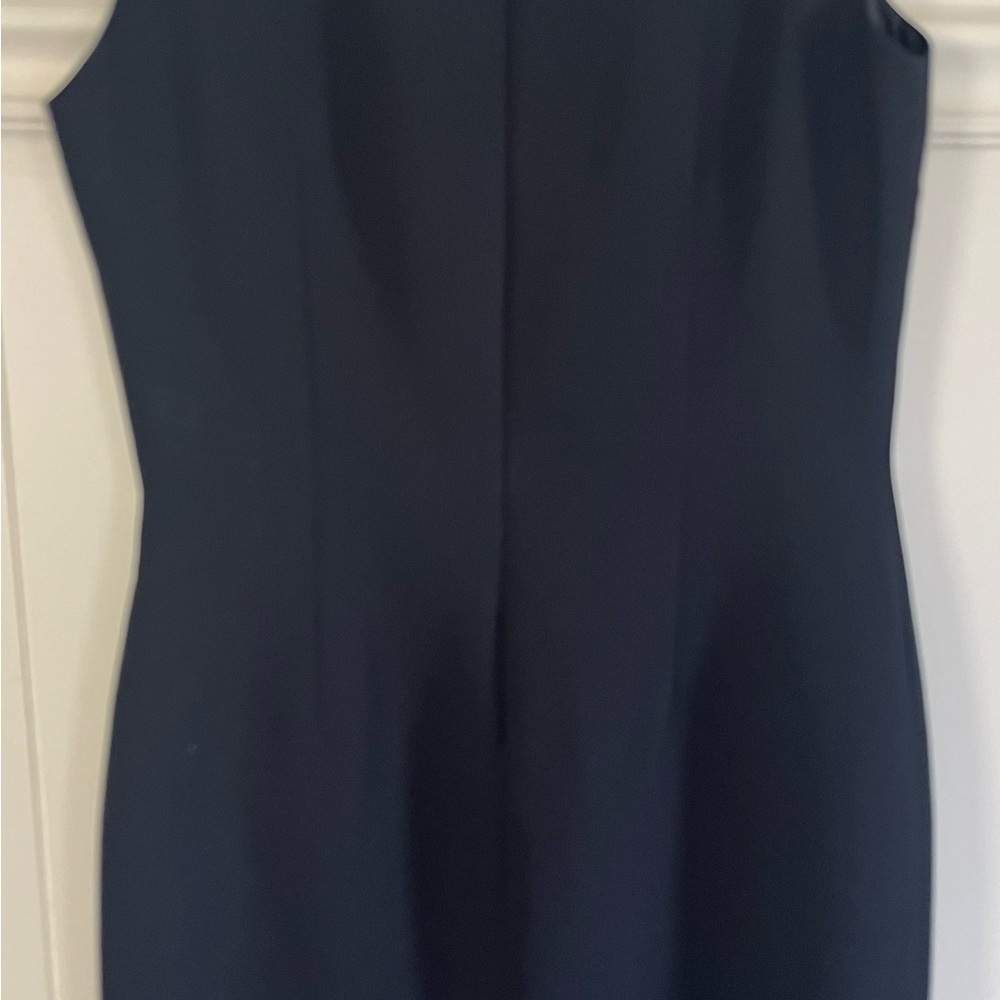 Davis Warren, Elegant Black Dress with ruffle collar Pettit size 8 NWOT - Picture 6 of 11